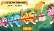Puppy Pull Decimal Words