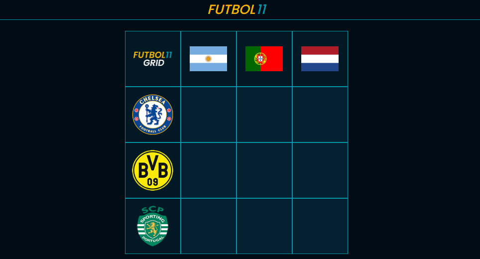 Futbol11 Grid - Play Football Tic Tac Toe