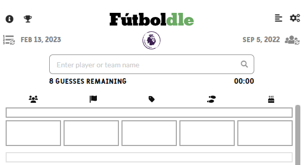 FutBol Grid - Play FutBol Grid On Wordle Unlimited