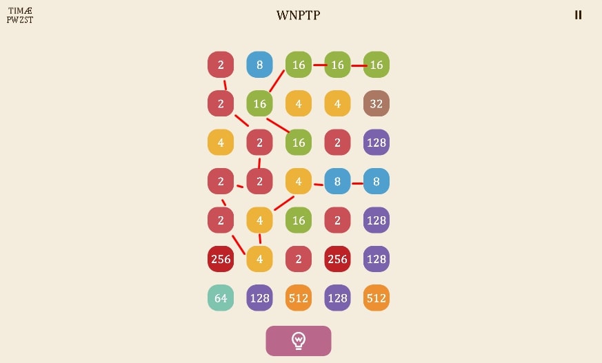 Players need to pay attention to how to connect numbers together, to be able to create a larger number block in Merge Infinity game at wordlewebsite.com